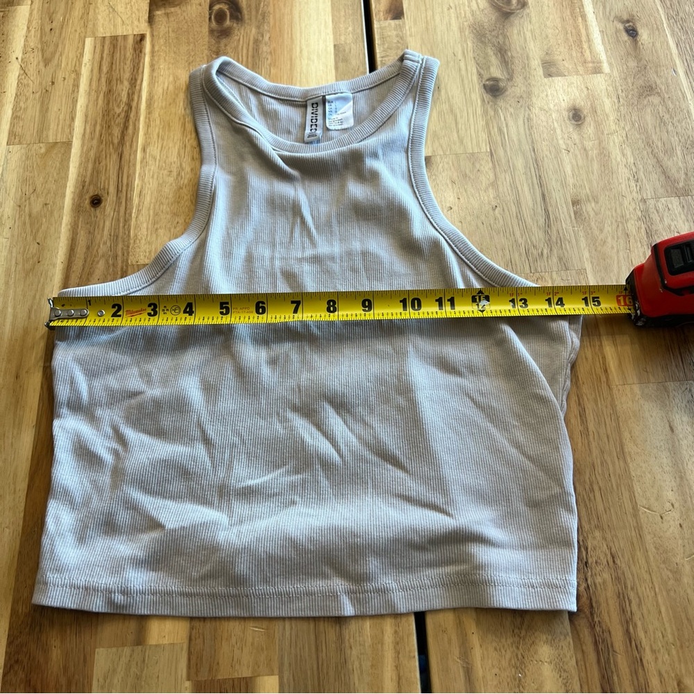 H&M Divided Ribbed Racerback Tank Top – Beige (Size L) - Picture 4 of 5